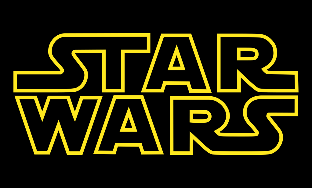 The Star Wars title card.